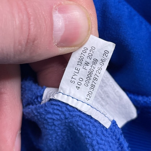 Under Armour Hoodie Mens Medium Blue Heathered Fleece Cold Gear Sweatshirt - Picture 7 of 12